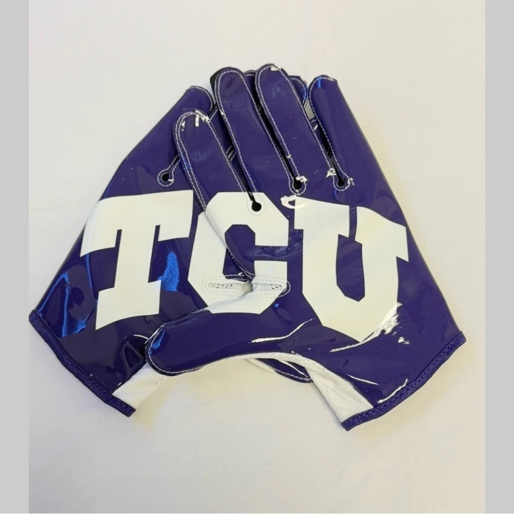 TCU Horned Frogs Game Used Team Issued Nike Vapor Knit NCAA Football Gloves